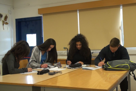Figure 1. A student group working during the implementation of the module