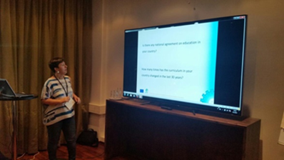 Figure 4. Dr. Ana M. Abril Gallego presents the Spanish SSIBL analysis 