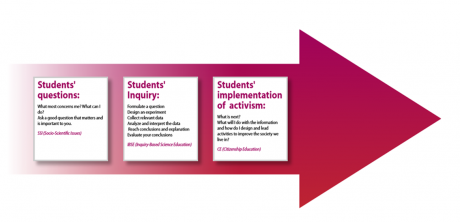 Figure 3. The three stages that were presented to Israeli teachers