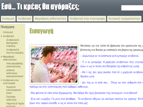 Figure 1. Screenshot from the “Meat safety” learning